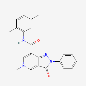 molecular formula C22H20N4O2 B2706097 N-(2,5-dimethylphenyl)-5-methyl-3-oxo-2-phenyl-2H,3H,5H-pyrazolo[4,3-c]pyridine-7-carboxamide CAS No. 923245-94-7