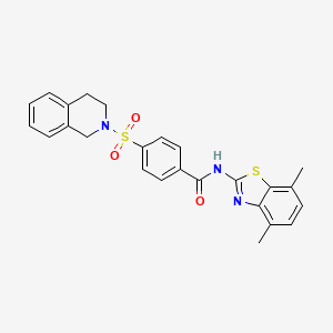 4-((3,4-dihydroisoquinolin-2(1H)-yl)sulfonyl)-N-(4,7-dimethylbenzo[d]thiazol-2-yl)benzamide