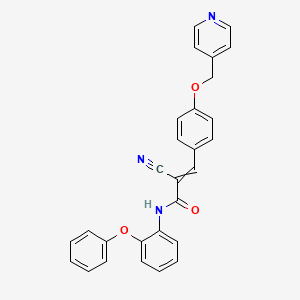 2-cyano-N-(2-phenoxyphenyl)-3-{4-[(pyridin-4-yl)methoxy]phenyl}prop-2-enamide