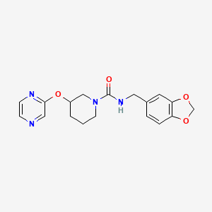 N-(benzo[d][1,3]dioxol-5-ylmethyl)-3-(pyrazin-2-yloxy)piperidine-1-carboxamide