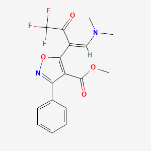 methyl 5-[(1Z)-1-(dimethylamino)-4,4,4-trifluoro-3-oxobut-1-en-2-yl]-3-phenyl-1,2-oxazole-4-carboxylate