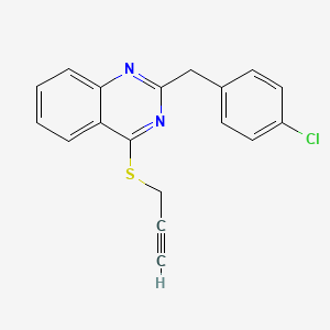 2-(4-Chlorobenzyl)-4-(2-propynylsulfanyl)quinazoline