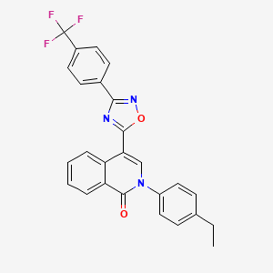 2-(4-ethylphenyl)-4-{3-[4-(trifluoromethyl)phenyl]-1,2,4-oxadiazol-5-yl}isoquinolin-1(2H)-one