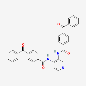 4-benzoyl-N-[3-[(4-benzoylbenzoyl)amino]pyridin-4-yl]benzamide