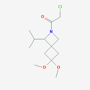 2-Chloro-1-(6,6-dimethoxy-3-propan-2-yl-2-azaspiro[3.3]heptan-2-yl)ethanone