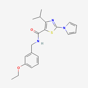 N-(3-ethoxybenzyl)-4-isopropyl-2-(1H-pyrrol-1-yl)-1,3-thiazole-5-carboxamide