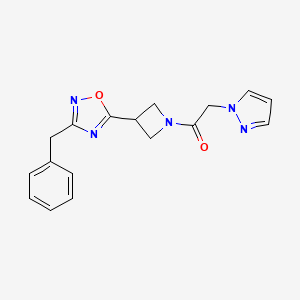 1-(3-(3-benzyl-1,2,4-oxadiazol-5-yl)azetidin-1-yl)-2-(1H-pyrazol-1-yl)ethanone