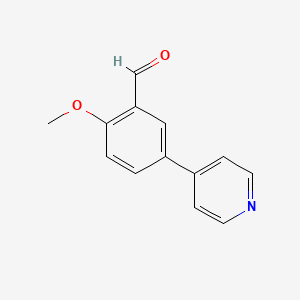 molecular formula C13H11NO2 B2706162 2-Methoxy-5-(pyridin-4-yl)benzaldehyde CAS No. 385802-40-4