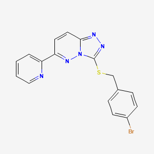 3-[(4-Bromophenyl)methylsulfanyl]-6-pyridin-2-yl-[1,2,4]triazolo[4,3-b]pyridazine