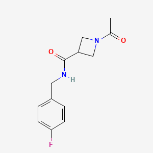 1-acetyl-N-(4-fluorobenzyl)azetidine-3-carboxamide