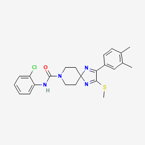 N-(2-chlorophenyl)-2-(3,4-dimethylphenyl)-3-(methylthio)-1,4,8-triazaspiro[4.5]deca-1,3-diene-8-carboxamide