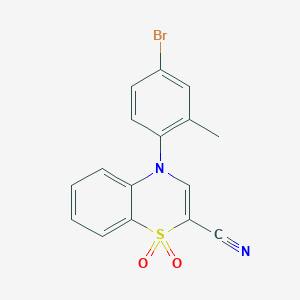 4-(4-bromo-2-methylphenyl)-4H-benzo[b][1,4]thiazine-2-carbonitrile 1,1-dioxide