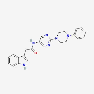 2-(1H-Indol-3-YL)-N-[2-(4-phenylpiperazin-1-YL)pyrimidin-5-YL]acetamide