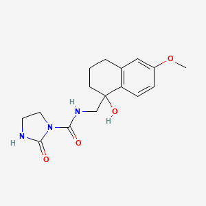 N-((1-hydroxy-6-methoxy-1,2,3,4-tetrahydronaphthalen-1-yl)methyl)-2-oxoimidazolidine-1-carboxamide