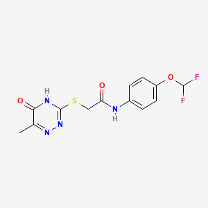 N-[4-(difluoromethoxy)phenyl]-2-[(5-hydroxy-6-methyl-1,2,4-triazin-3-yl)sulfanyl]acetamide