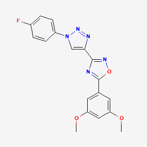 5-(3,5-dimethoxyphenyl)-3-[1-(4-fluorophenyl)-1H-1,2,3-triazol-4-yl]-1,2,4-oxadiazole