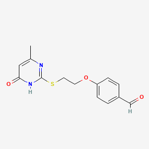 4-[2-[(4-Methyl-6-oxo-1H-pyrimidin-2-yl)sulfanyl]ethoxy]benzaldehyde