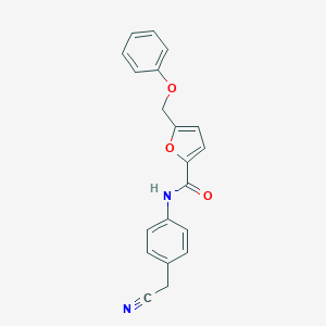 molecular formula C20H16N2O3 B270622 N-[4-(cyanomethyl)phenyl]-5-(phenoxymethyl)furan-2-carboxamide 