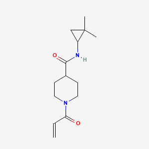 molecular formula C14H22N2O2 B2706226 N-(2,2-dimethylcyclopropyl)-1-(prop-2-enoyl)piperidine-4-carboxamide CAS No. 2361863-74-1