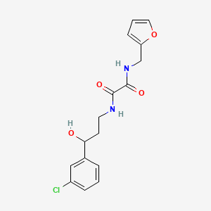 molecular formula C16H17ClN2O4 B2706244 N'-[3-(3-chlorophenyl)-3-hydroxypropyl]-N-[(furan-2-yl)methyl]ethanediamide CAS No. 2034457-20-8