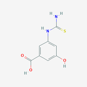 3-(Carbamothioylamino)-5-hydroxybenzoic acid