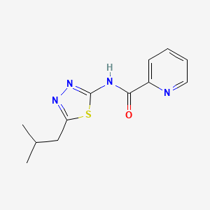 molecular formula C12H14N4OS B2706328 N-[5-(2-methylpropyl)-1,3,4-thiadiazol-2-yl]pyridine-2-carboxamide CAS No. 898656-74-1