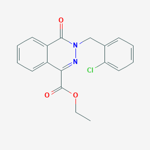 molecular formula C18H15ClN2O3 B270634 ETHYL 3-[(2-CHLOROPHENYL)METHYL]-4-OXO-3,4-DIHYDROPHTHALAZINE-1-CARBOXYLATE 