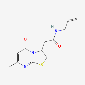 molecular formula C12H15N3O2S B2706347 N-allyl-2-(7-methyl-5-oxo-3,5-dihydro-2H-thiazolo[3,2-a]pyrimidin-3-yl)acetamide CAS No. 952965-07-0