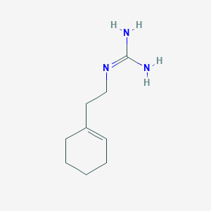 molecular formula C9H17N3 B2706348 N-[2-(cyclohex-1-en-1-yl)ethyl]guanidine CAS No. 72357-64-3