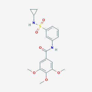 molecular formula C19H22N2O6S B270639 N-[3-(cyclopropylsulfamoyl)phenyl]-3,4,5-trimethoxybenzamide 