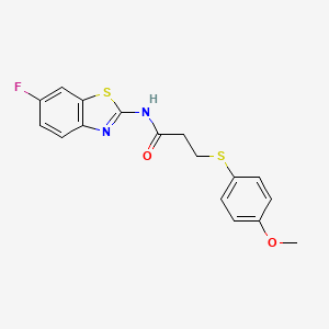 molecular formula C17H15FN2O2S2 B2706431 N-(6-fluorobenzo[d]thiazol-2-yl)-3-((4-methoxyphenyl)thio)propanamide CAS No. 942006-82-8