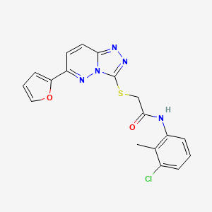 molecular formula C18H14ClN5O2S B2706474 N-(3-chloro-2-methylphenyl)-2-{[6-(furan-2-yl)-[1,2,4]triazolo[4,3-b]pyridazin-3-yl]sulfanyl}acetamide CAS No. 894047-72-4