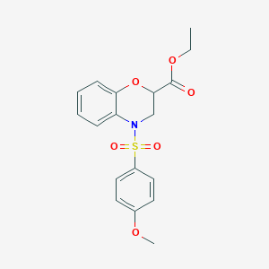 ethyl 4-[(4-methoxyphenyl)sulfonyl]-3,4-dihydro-2H-1,4-benzoxazine-2-carboxylate