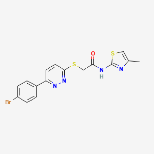 2-((6-(4-bromophenyl)pyridazin-3-yl)thio)-N-(4-methylthiazol-2-yl)acetamide