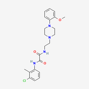 molecular formula C22H27ClN4O3 B2706494 N'-(3-chloro-2-methylphenyl)-N-{2-[4-(2-methoxyphenyl)piperazin-1-yl]ethyl}ethanediamide CAS No. 1049574-97-1