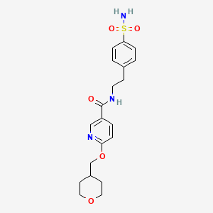 N-(4-sulfamoylphenethyl)-6-((tetrahydro-2H-pyran-4-yl)methoxy)nicotinamide