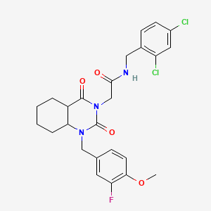 N-[(2,4-dichlorophenyl)methyl]-2-{1-[(3-fluoro-4-methoxyphenyl)methyl]-2,4-dioxo-1,2,3,4-tetrahydroquinazolin-3-yl}acetamide