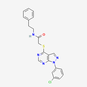 2-((1-(3-chlorophenyl)-1H-pyrazolo[3,4-d]pyrimidin-4-yl)thio)-N-phenethylacetamide
