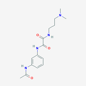 molecular formula C15H22N4O3 B2706530 N1-(3-acetamidophenyl)-N2-(3-(dimethylamino)propyl)oxalamide CAS No. 900000-55-7