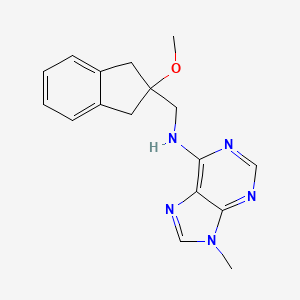 molecular formula C17H19N5O B2706539 N-[(2-methoxy-2,3-dihydro-1H-inden-2-yl)methyl]-9-methyl-9H-purin-6-amine CAS No. 2379994-32-6