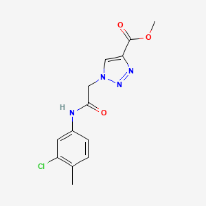 molecular formula C13H13ClN4O3 B2706580 methyl 1-{[(3-chloro-4-methylphenyl)carbamoyl]methyl}-1H-1,2,3-triazole-4-carboxylate CAS No. 1355811-81-2