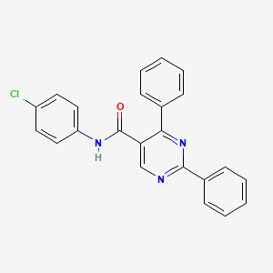 molecular formula C23H16ClN3O B2706618 N-(4-chlorophenyl)-2,4-diphenylpyrimidine-5-carboxamide CAS No. 321433-16-3