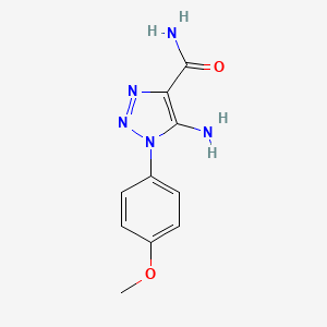 molecular formula C10H11N5O2 B2706650 5-amino-1-(4-methoxyphenyl)-1H-1,2,3-triazole-4-carboxamide CAS No. 887691-91-0