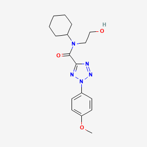 molecular formula C17H23N5O3 B2706678 N-cyclohexyl-N-(2-hydroxyethyl)-2-(4-methoxyphenyl)-2H-1,2,3,4-tetrazole-5-carboxamide CAS No. 1396786-93-8