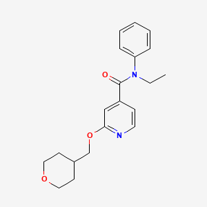 molecular formula C20H24N2O3 B2706699 N-ethyl-2-[(oxan-4-yl)methoxy]-N-phenylpyridine-4-carboxamide CAS No. 2034242-80-1