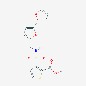 molecular formula C15H13NO6S2 B2706716 methyl 3-[({[2,2'-bifuran]-5-yl}methyl)sulfamoyl]thiophene-2-carboxylate CAS No. 2034491-03-5