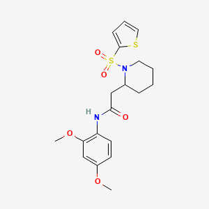 molecular formula C19H24N2O5S2 B2706723 N-(2,4-dimethoxyphenyl)-2-(1-(thiophen-2-ylsulfonyl)piperidin-2-yl)acetamide CAS No. 941911-68-8