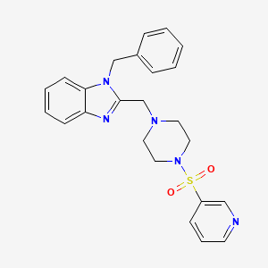 1-benzyl-2-((4-(pyridin-3-ylsulfonyl)piperazin-1-yl)methyl)-1H-benzo[d]imidazole