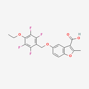 5-[(4-Ethoxy-2,3,5,6-tetrafluorophenyl)methoxy]-2-methyl-1-benzofuran-3-carboxylic acid