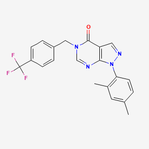 1-(2,4-Dimethylphenyl)-5-[[4-(trifluoromethyl)phenyl]methyl]pyrazolo[3,4-d]pyrimidin-4-one